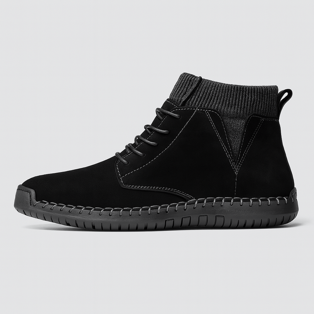 Beaunord | Suede high heeled shoes with elastic cuff