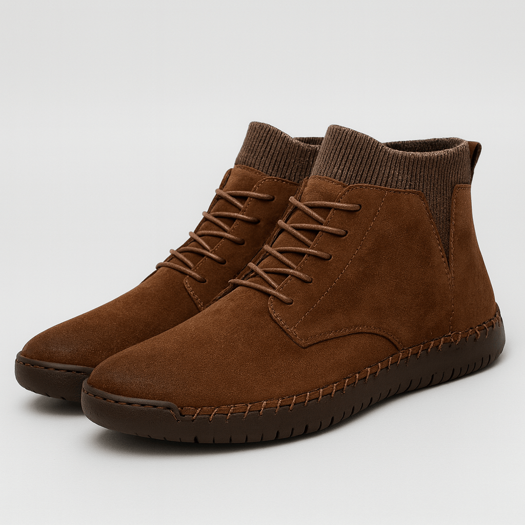 Beaunord | Suede high heeled shoes with elastic cuff