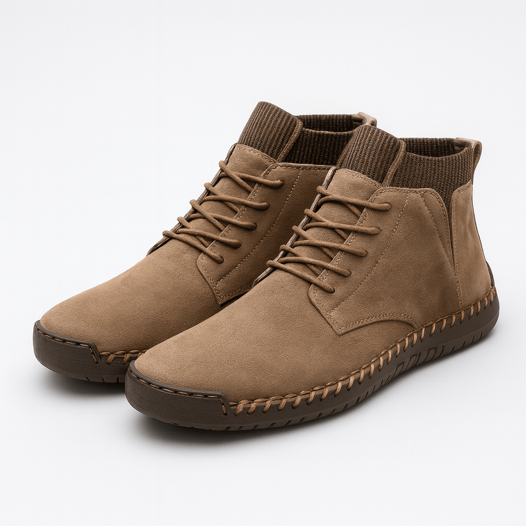 Beaunord | Suede high heeled shoes with elastic cuff