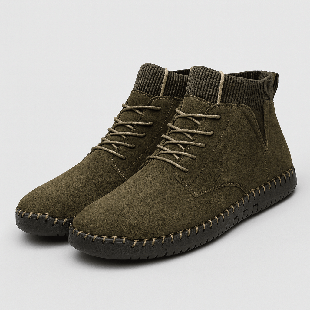 Beaunord | Suede high heeled shoes with elastic cuff